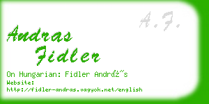 andras fidler business card